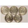 Image 2 : (5) 1948-D FRANKLIN HALF DOLLARS CH BU