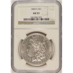 1884-S MORGAN DOLLAR NGC AU-53