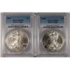 Image 1 : 2003 & 2004 AMERICAN SILVER EAGLES, PCGS MS-69