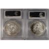 Image 2 : 2004 & 2005 AMERICAN SILVER EAGLES, PCGS MS-69