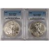 Image 1 : 2006 & 2007 AMERICAN SILVER EAGLES, PCGS MS-69