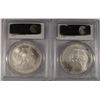 Image 2 : 2006 & 2007 AMERICAN SILVER EAGLES, PCGS MS-69