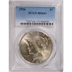 1926 PEACE SILVER DOLLAR, PCGS MS-64+