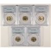 Image 1 : LOT OF ( 5 ) 1944-P SILVER JEFFERSON NICKELS, PCGS MS-65