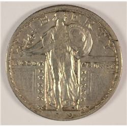 1919-S STANDING LIBERTY QUARTER, XF-45 RARE!!