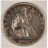 Image 1 : 1861-O SEATED HALF DOLLAR, MS-62  BEAUTIFUL COLOR!