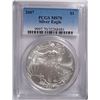Image 1 : 2007 AMERICAN SILVER EAGLE, PCGS MS-70 PERFECT!