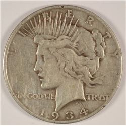 1934-D PEACE DOLLAR VG/F