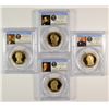 Image 1 : SET OF 2010 PROOF PRESIDENTAL DOLLARS PCGS PR-70'S DCAM