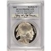 Image 1 : 2001 PROOF BUFFALO COMMEN DOLLAR PCGS PF-69 DCAM (36TH US MINT DIRECTOR JAY W JO