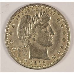 1915-S BARBER QUARTER XF/AU