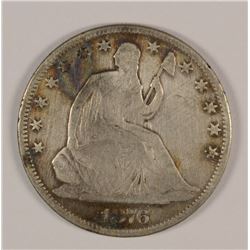 1876 SEATED HALF DOLLAR GOOD