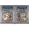 Image 1 : 2002 & 2003 AMERICAN SILVER EAGLES, PCGS MS-69