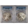 Image 1 : 2003 & 2004 AMERICAN SILVER EAGLES, PCGS MS-69