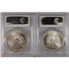 Image 2 : 2003 & 2004 AMERICAN SILVER EAGLES, PCGS MS-69