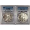 Image 1 : 2005 & 2006 AMERICAN SILVER EAGLES, PCGS MS-69