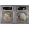 Image 2 : 2006 & 2007 AMERICAN SILVER EAGLES, PCGS MS-69