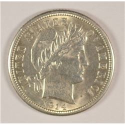 1914 BARBER DIME BU