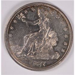 1877 TRADE DOLLAR AU-58