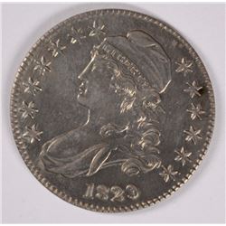 1829 BUST HALF DOLLAR, AU-58+