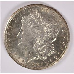 1887-S MORGAN SILVER DOLLAR, MS-60  mark on obverse