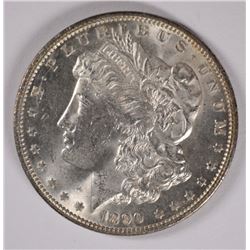 1890 MORGAN SILVER DOLLAR, MS-63+