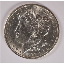 1890-S MORGAN SILVER DOLLAR, MS-62+