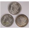Image 1 : ( 3 ) BU MORGAN SILVER DOLLARS: 1885-O, 1887-O &  1880