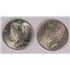 Image 1 : ( 2 ) 1924 AU PEACE SILVER DOLLARS