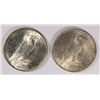 Image 2 : ( 2 ) 1924 AU PEACE SILVER DOLLARS