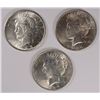 Image 1 : ( 3 ) BU PEACE SILVER DOLLARS: 1923, 1924 & 1925