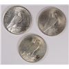 Image 2 : ( 3 ) BU PEACE SILVER DOLLARS: 1923, 1924 & 1925