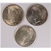 Image 1 : ( 3 ) BU PEACE SILVER DOLLARS: 1923, 1924 & 1926