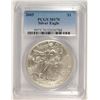 Image 1 : 2005 AMERICAN SILVER EAGLE, PCGS MS-70 RARE LISTS IN PCGS PRICE GUIDE AT $700.00