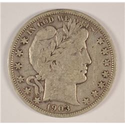 1903-S BARBER HALF DOLLAR VF/XF