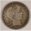 Image 1 : 1909 BARBER HALF DOLLAR F/VF