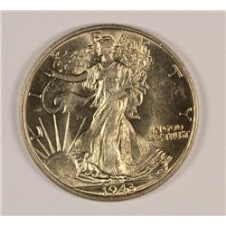 1943 WALKING LIBERTY HALF DOLLAR CH BU