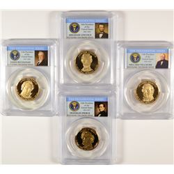 SET OF 2010 PROOF PRESIDENTAL DOLLARS PCGS PR-70'S DCAM