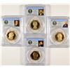 Image 1 : SET OF 2010 PROOF PRESIDENTAL DOLLARS PCGS PR-70'S DCAM