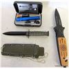 Image 1 : BOX LOT KNIVES AND MAGLIGHT