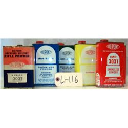 6 PART CANS OF RIFLE POWDER