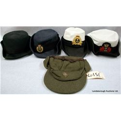 5 ASSORTED WOMENS HATS