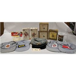 BOX LOT HATS,TOYS AND MUG