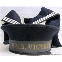 FIVE NAVY HATS