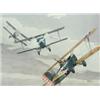 Image 1 : Alfred Owles (American 1894-1978), A Biplane Dog Fight, Signed Alfred Owles l.r., Watercolo...