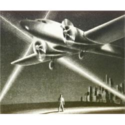 Various Artists, A. Harry Sternberg (American b. 1904), Night Flight, Lithograph, signed Ha...