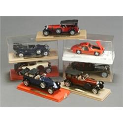 Group of Seven Solido Die-Cast 1:43 Scale Toy Models of Cars, 20th Century, Including a Merce...