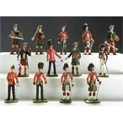 Group of Thirteen Greenwood & Ball Military Figures, 20th Century, Including Lord Nelson, fiv...