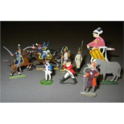 Large Group of Small-Scale 'Flat' Figures and Soldiers, 20th Century, Including a surveying s...