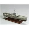 Image 1 : Gray and Maroon Painted Wood Model of a World War II Gunboat, 20th Century, Some repairs and...